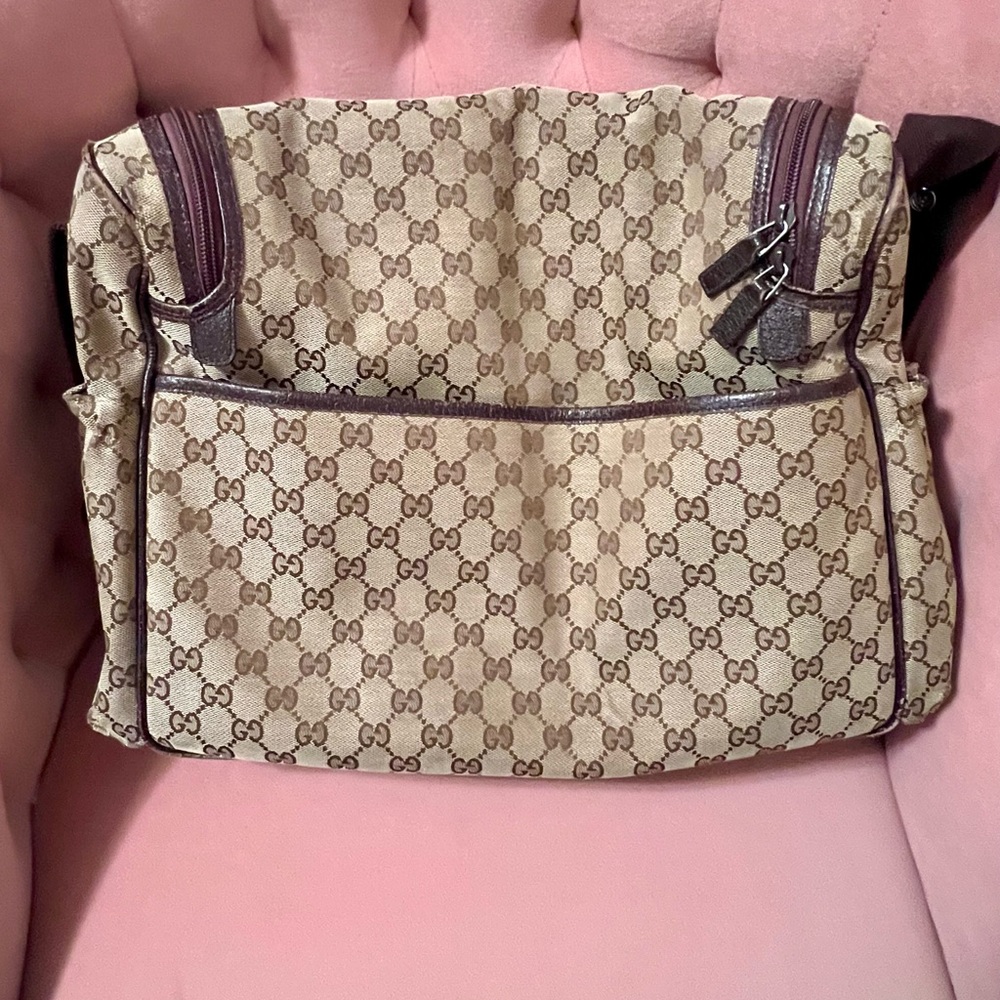 Gucci Monogram Canvas Diaper Bag - Picture 2 of 16